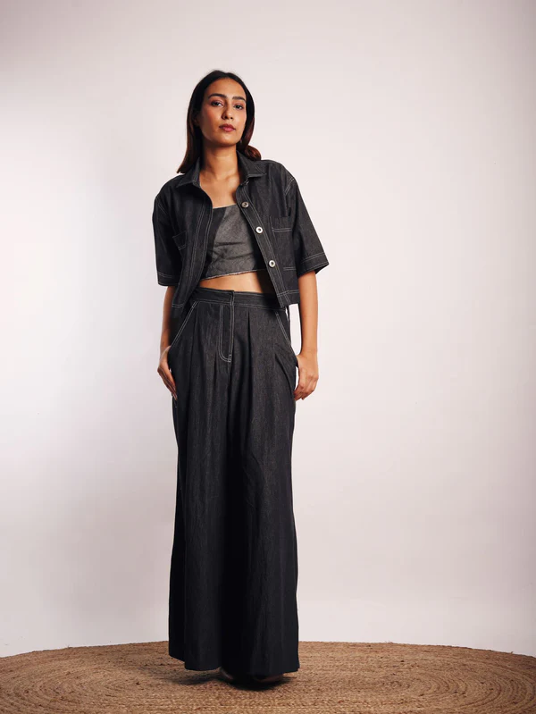 GREY MASOOM SHIRT PANTS SET